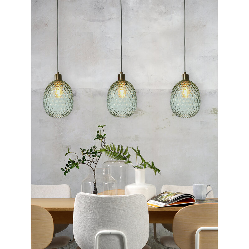 it's about RoMi-collectie Hanglamp glas Venice ovaal, groen