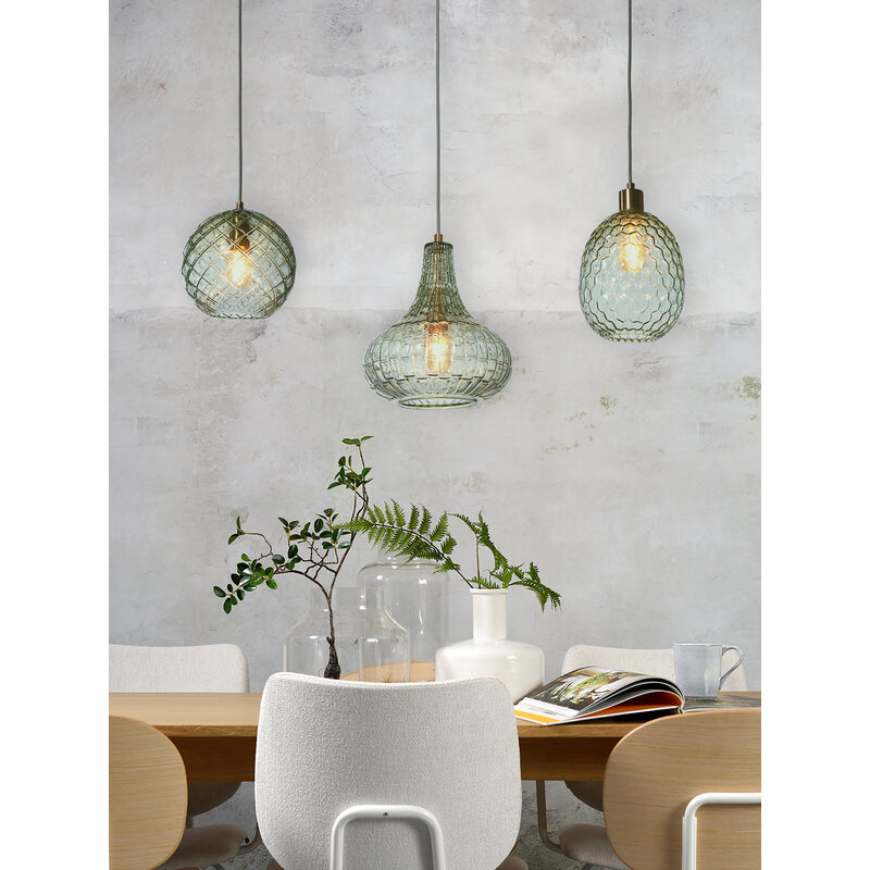 it's about RoMi-collectie Hanglamp glas Venice ovaal, groen