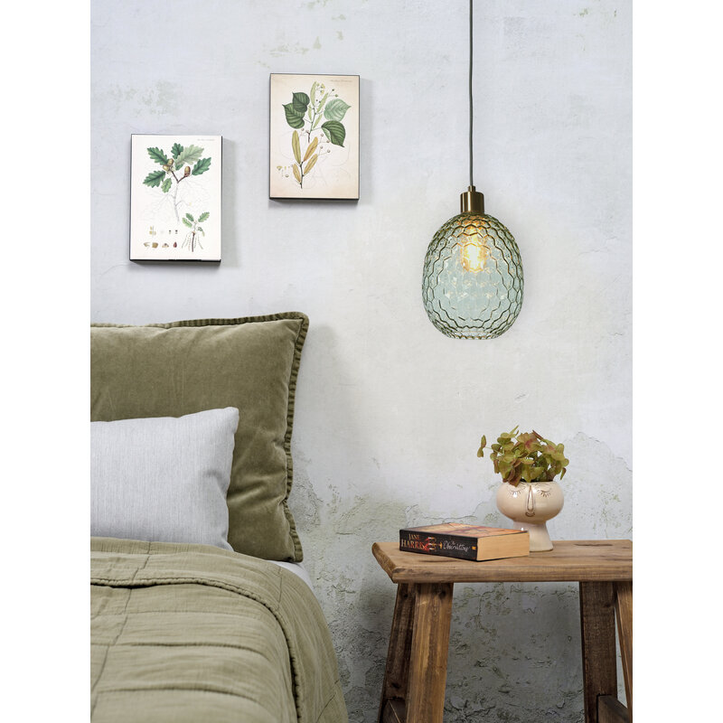 it's about RoMi-collectie Hanglamp glas Venice ovaal, groen