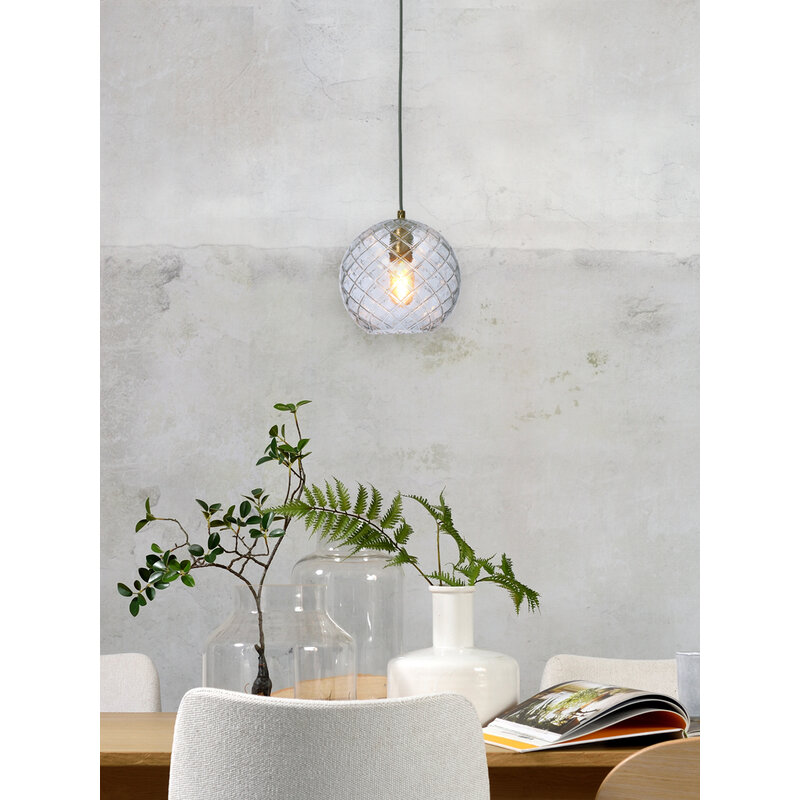 it's about RoMi-collectie Hanging lamp glass Venice globe, clear