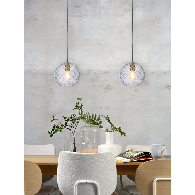 it's about RoMi-collectie Hanglamp glas Venice bol, transp.