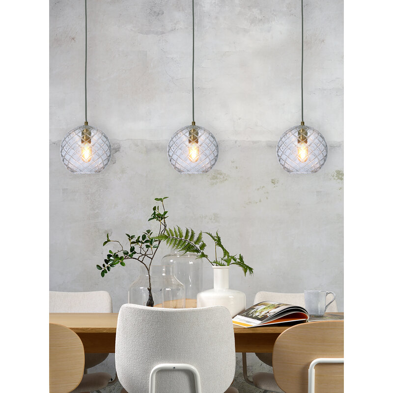 it's about RoMi-collectie Hanging lamp glass Venice globe, clear