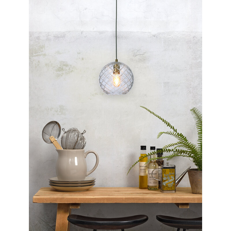 it's about RoMi-collectie Hanging lamp glass Venice globe, clear