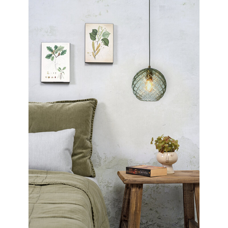 it's about RoMi-collectie Hanging lamp glass Venice globe, green