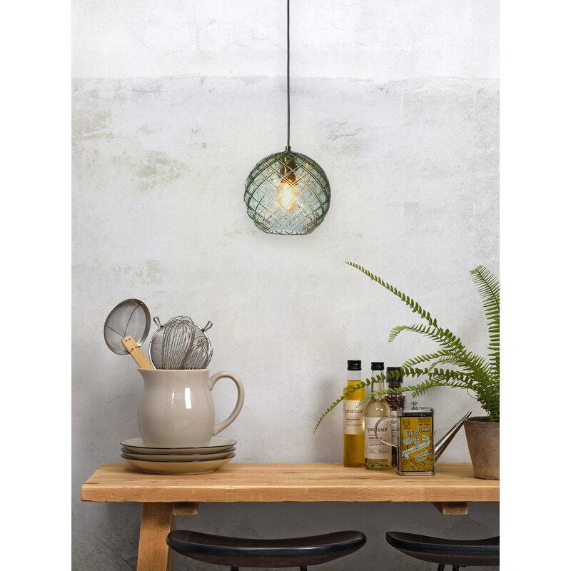 it's about RoMi-collectie Hanging lamp glass Venice globe, green