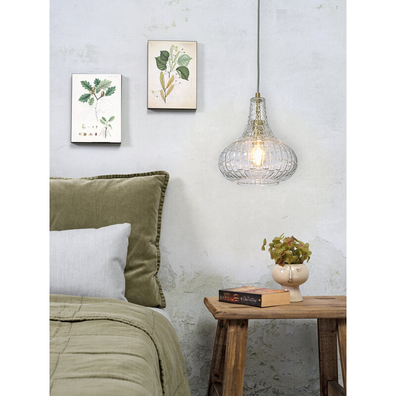 it's about RoMi-collectie Hanglamp glas Venice druppel, transp.