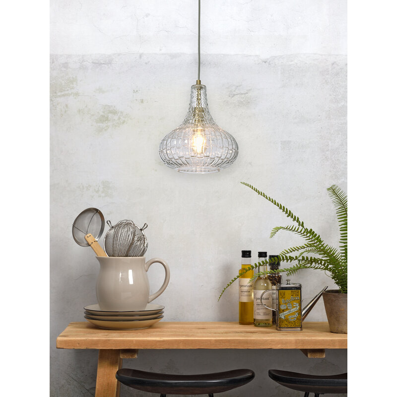 it's about RoMi-collectie Hanging lamp glass Venice drop, clear