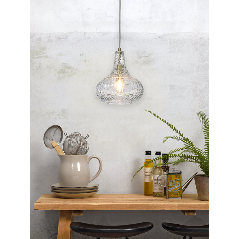 it's about RoMi-collectie Hanglamp glas Venice druppel, transp.