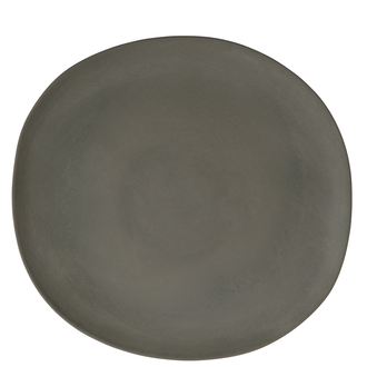 Madam Stoltz Melamine dinner plate Matt dark grey