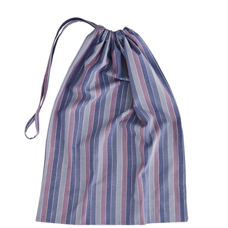 Madam Stoltz Striped laundry bag Lavender dusty rose blue silver