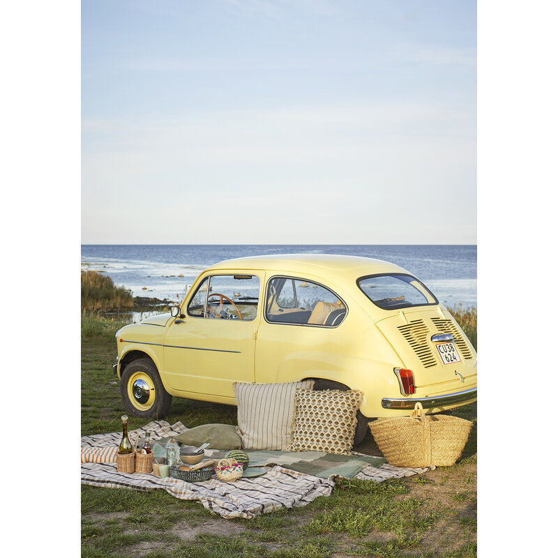 Madam Stoltz-collectie Rattan bottle holder Dark natural