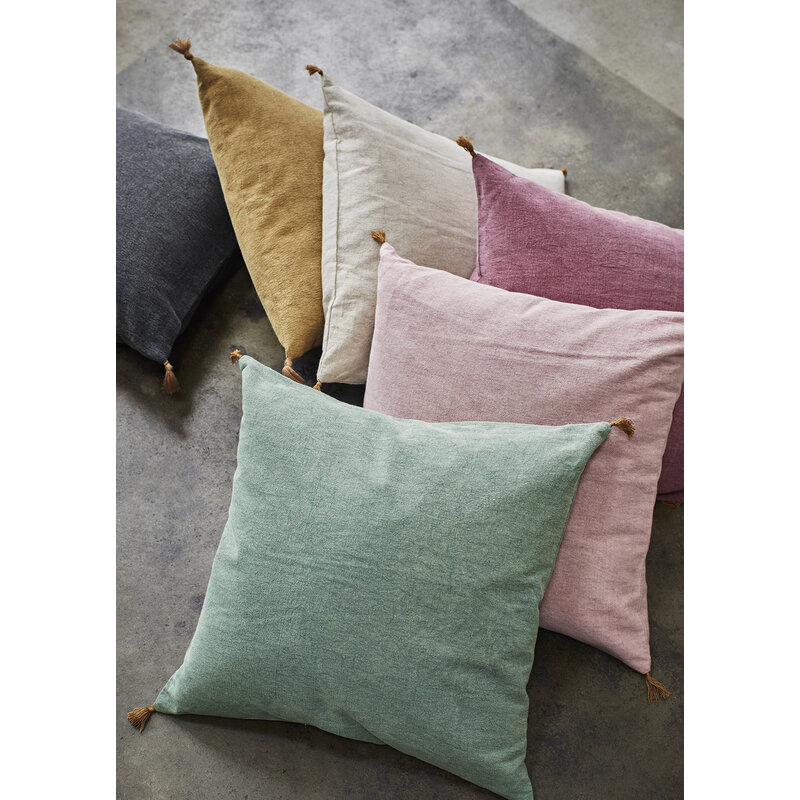 Madam Stoltz-collectie Cotton cushion cover Dusty rose