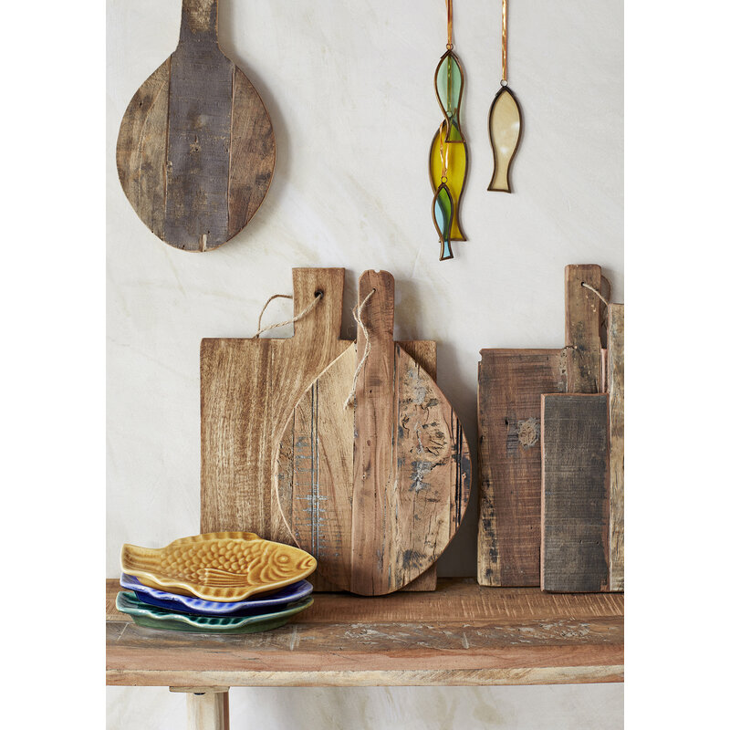 Madam Stoltz-collectie Recycled wooden trays Natural