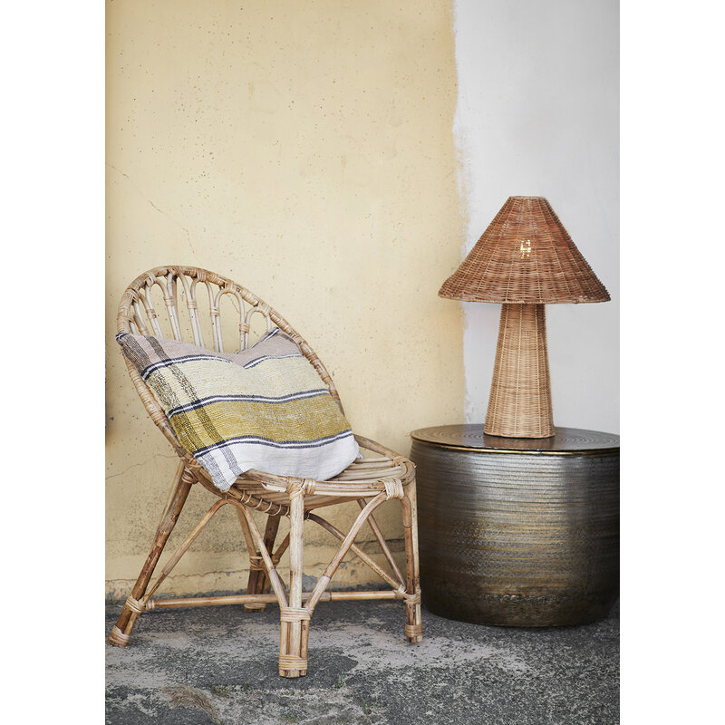 Madam Stoltz-collectie Rotan tafellamp Naturel