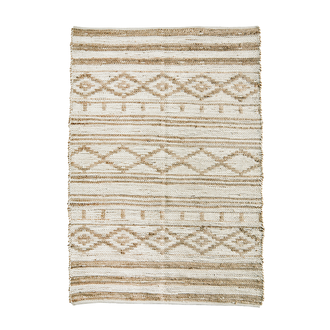 Madam Stoltz Cotton rug Off white natural