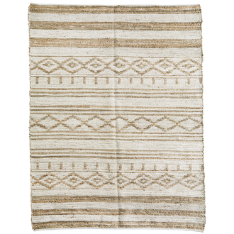 Madam Stoltz Cotton rug Off white natural