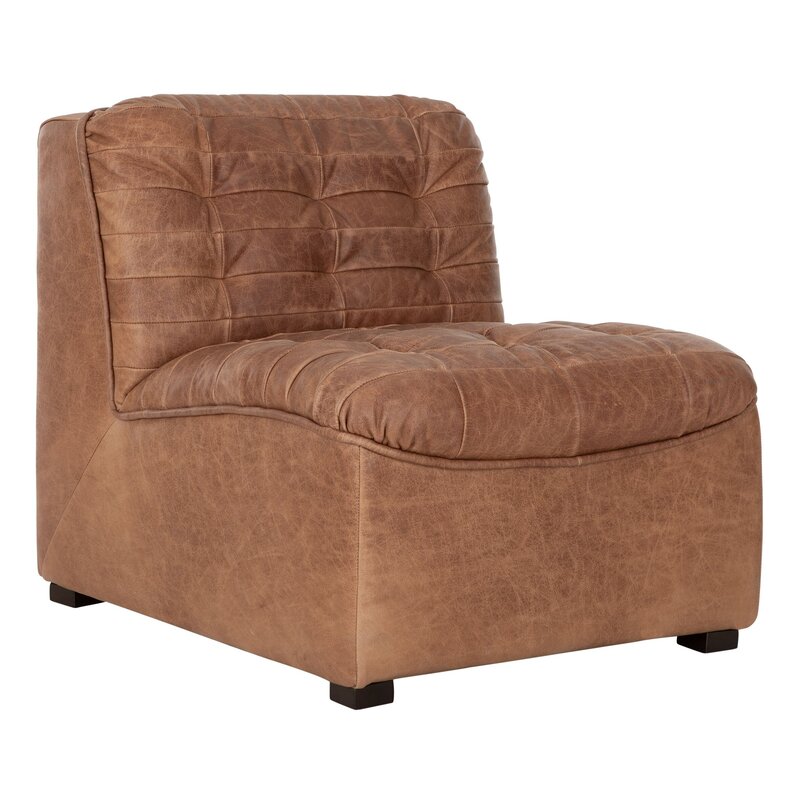 Lounge stoel Liberty cognac buffelleer.