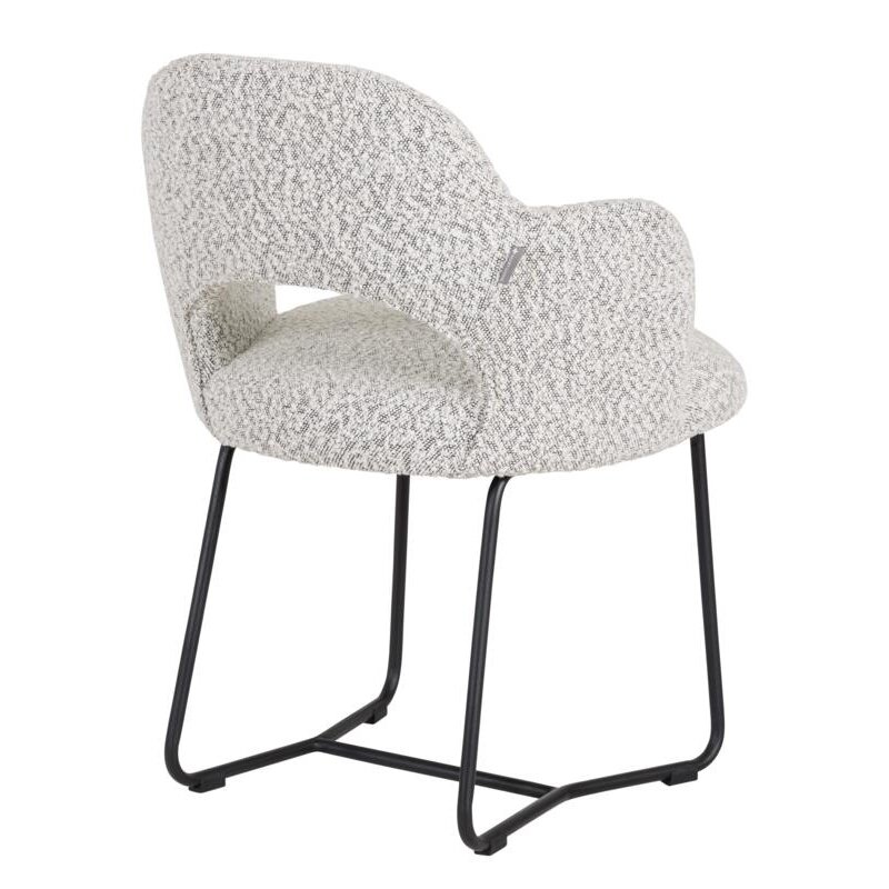 MUST Living-collectie Fauteuil Vista boucle lichtgrijs.