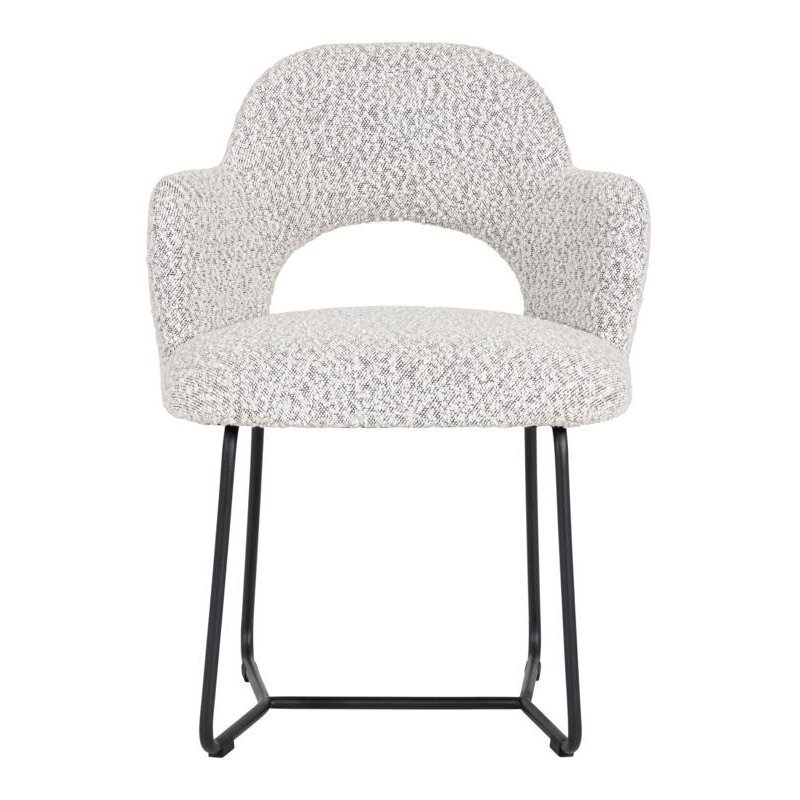 MUST Living-collectie Fauteuil Vista boucle lichtgrijs.