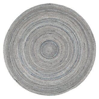 Tapijt Sterling rond groot dia 200 cm Blauw 80% wol 20% polyester.