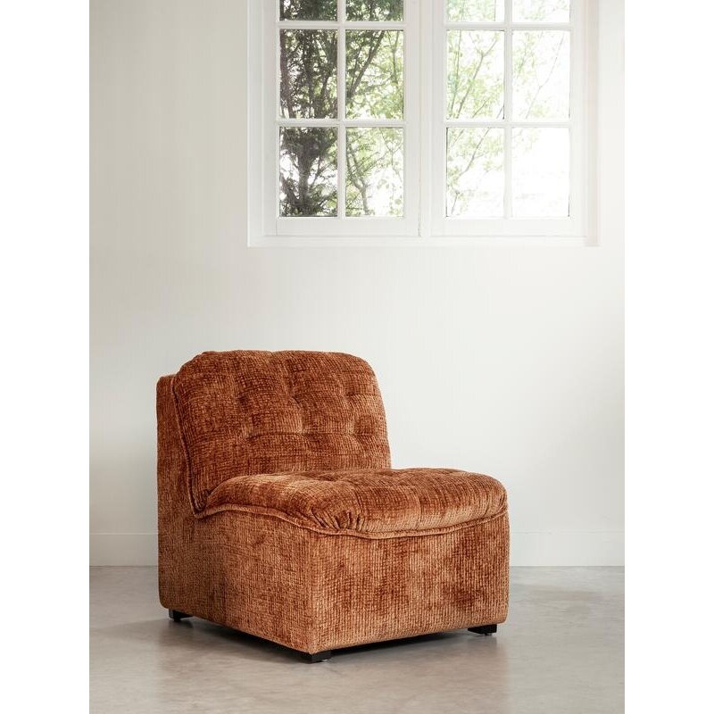 Lounge stoel Liberty 75x67x85 cm glamour kaneel.