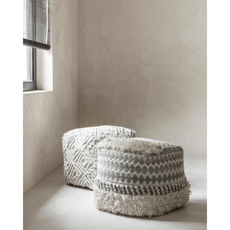 MUST Living-collectie Poef Aura 40x40x40 cm Grijs