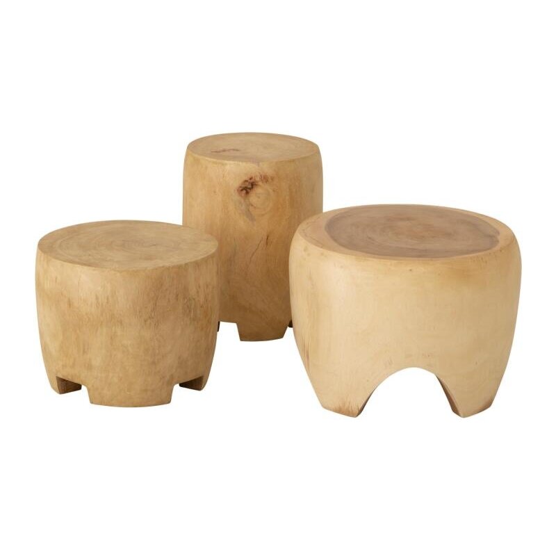 MUST Living-collectie Puro salontafel 43xdia 32 cm  suar hout.