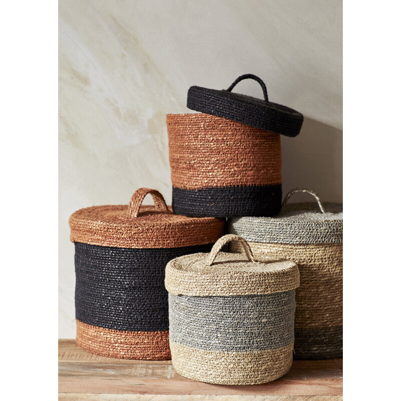 Madam Stoltz-collectie Grass baskets w/ lid