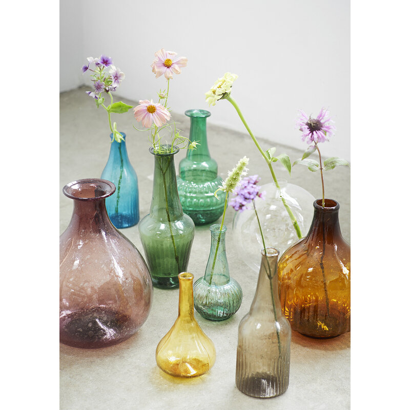 Madam Stoltz-collectie Vaas donkerpaars van recycled glas