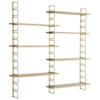Madam Stoltz Wall rack w/ wooden shelves