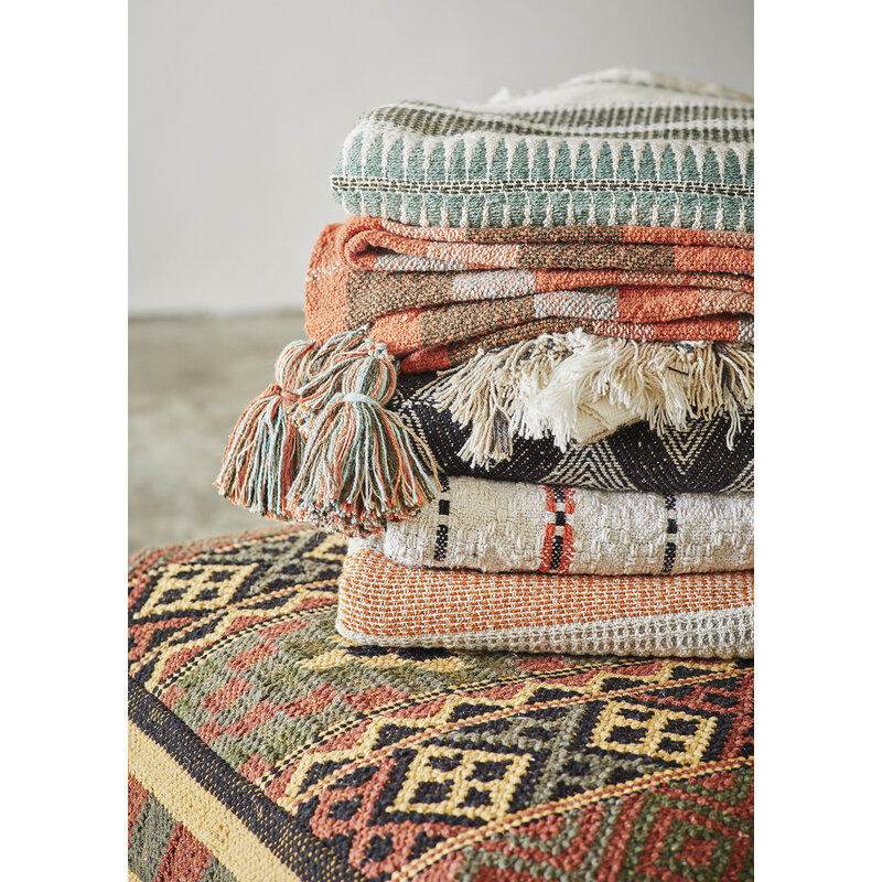 Madam Stoltz-collectie Recycled cotton throw