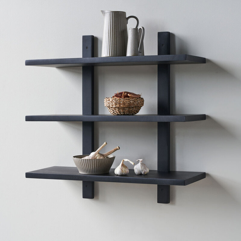 House Doctor-collectie Wall Rack Shelf Black