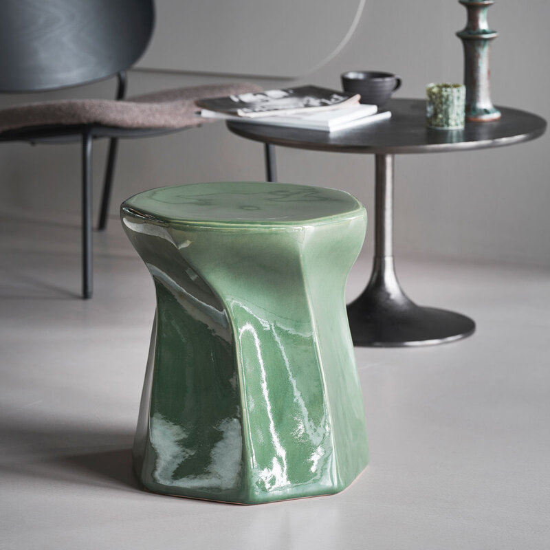 House Doctor-collectie Stoel/hocker Lapo Groen