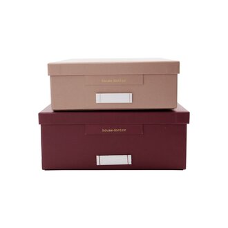 House Doctor Storage boxes Keep Bordeaux/Pink