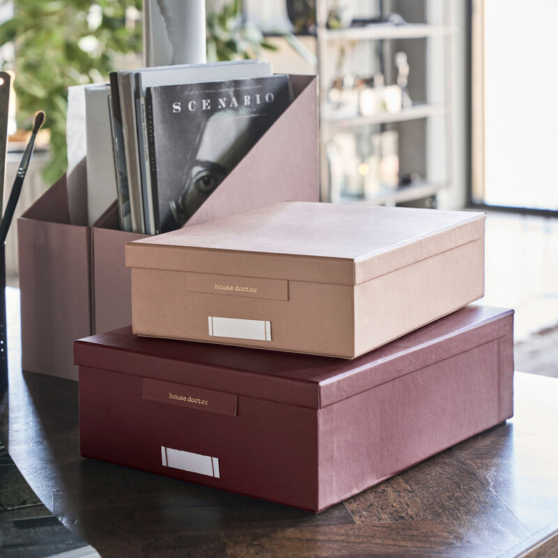 House Doctor-collectie Storage boxes Keep Bordeaux/Pink