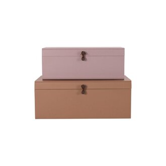 House Doctor opbergkisten  Metal Beige/Roze