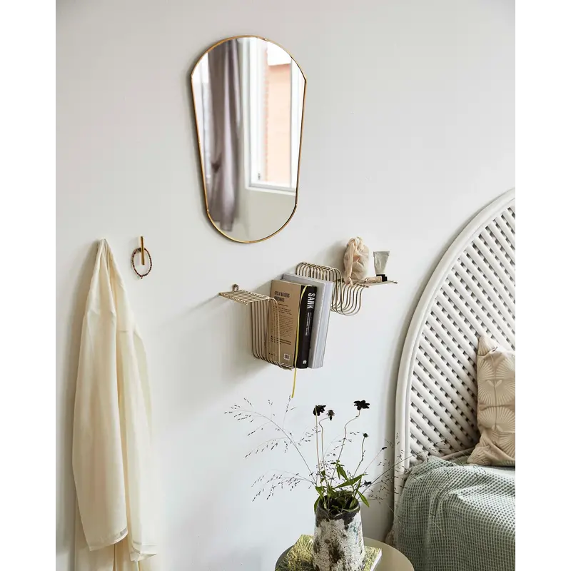 Nordal-collectie Mirror oval golden frame