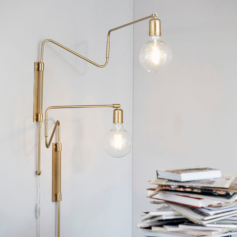 House Doctor-collectie Wall lamp Swing Brass