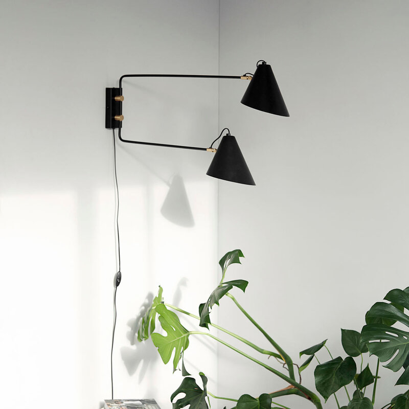House Doctor-collectie Wall lamp Club Double Black