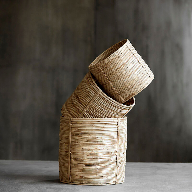 House Doctor-collectie Manden Chaka (set van 3) Naturel