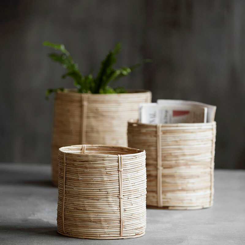 House Doctor-collectie Baskets Chaka (set of 3) Natural