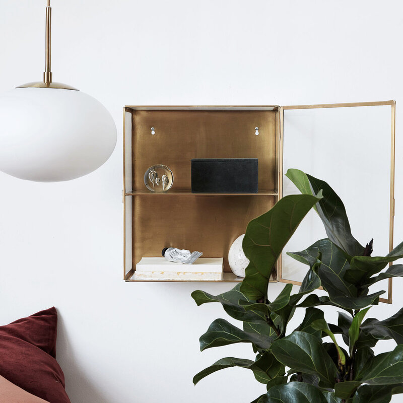 House Doctor-collectie Cabinet Glass Brass