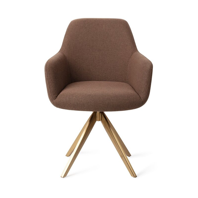 Jesper Home Hiroo Rustic Rye Dining Chair - turn Gold