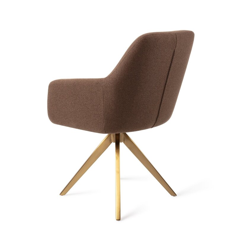 Jesper Home Hiroo Rustic Rye Dining Chair - turn Gold