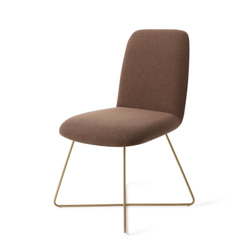Jesper Home Taiwa Rustic Rye Dining Chair - Cross Gold