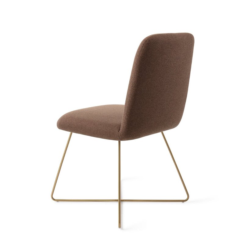 Jesper Home Taiwa Rustic Rye Eetkamerstoel - Cross Gold