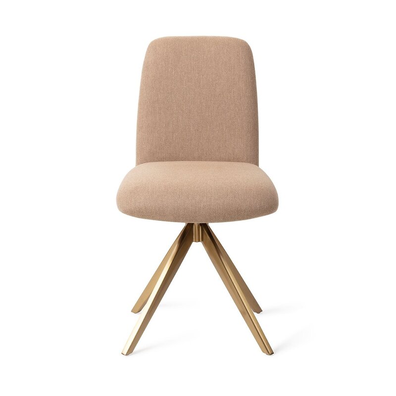 Jesper Home-collectie Taiwa Whisper Wheat Eetkamerstoel - turn  Gold