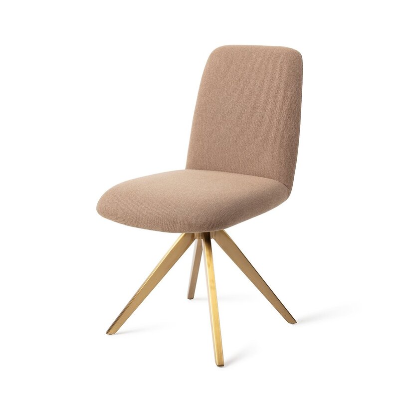 Jesper Home-collectie Taiwa Whisper Wheat Eetkamerstoel - turn  Gold