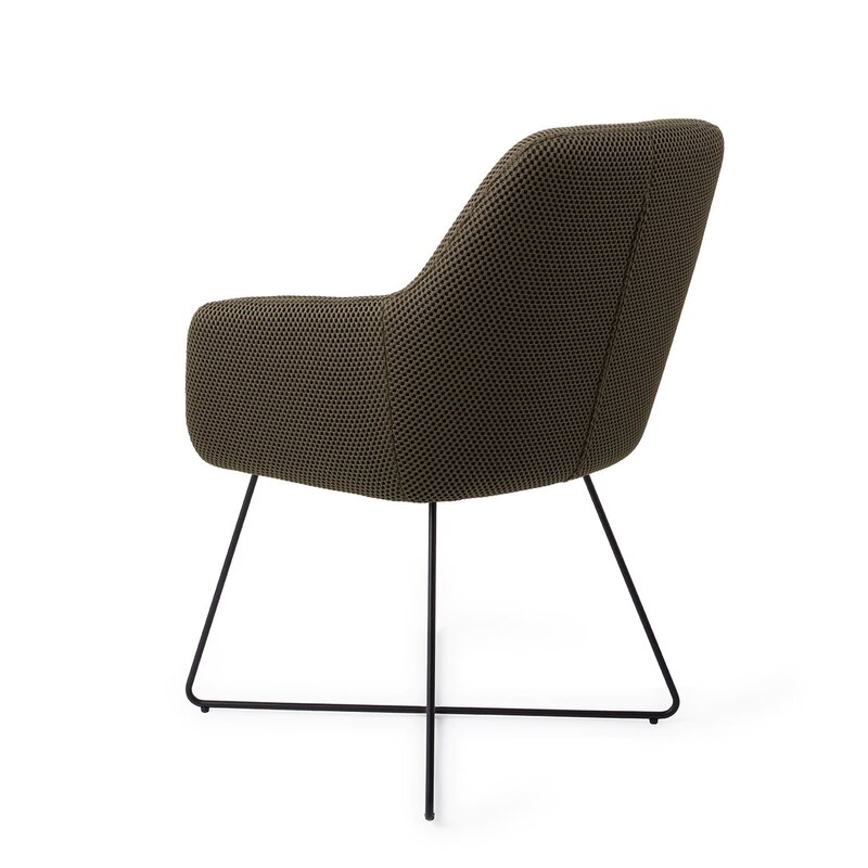 Jesper Home-collectie Hiroo Jungle Jewel Eetkamerstoel - Cross black
