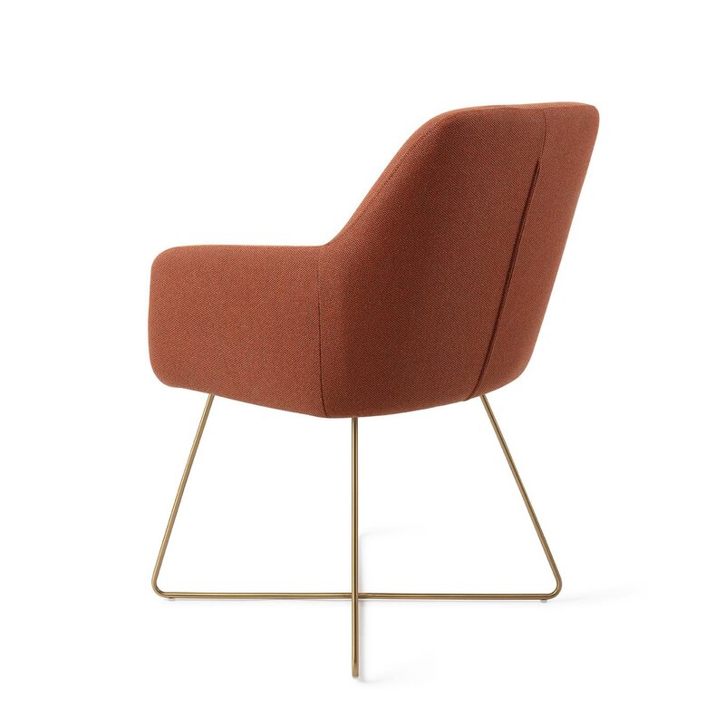 Jesper Home Hiroo Hearth Harmony Dining Chair - Cross Gold